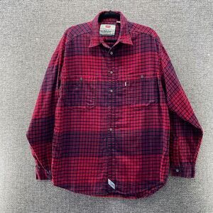 Levi's Red and Black Plaid Long Sleeve Shirt